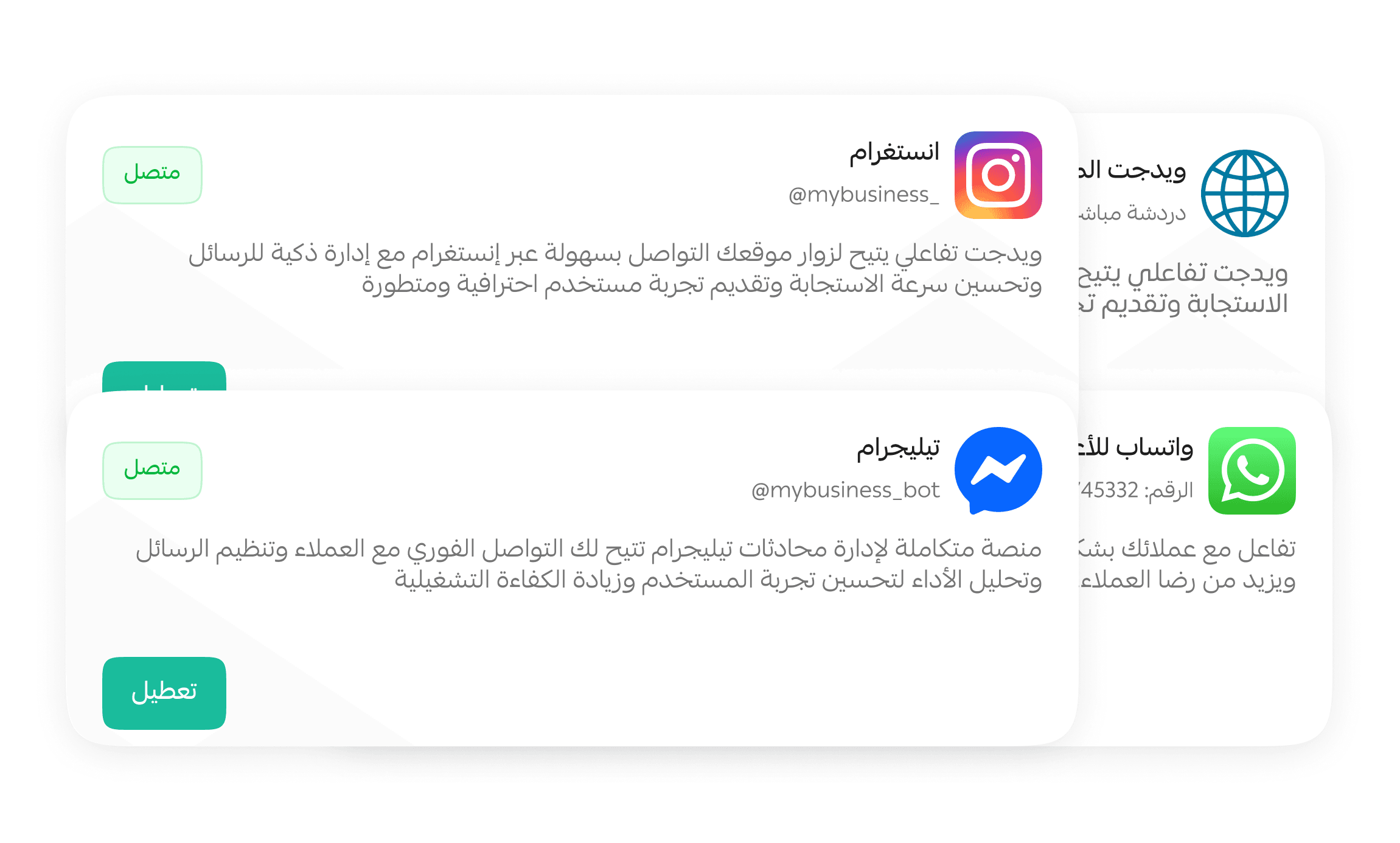 التواجد عبر قنوات التواصل